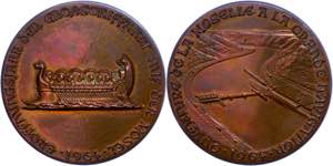 Medallions Germany after 1900 Mosel, bronze ... 