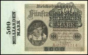 Deutsche Reichsbanknoten 1874-1945 500 ... 