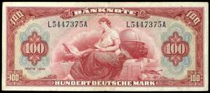 Geldscheine Bank deutscher Länder 100 ... 