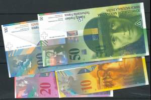 Sammlungen Papiergeld Schweiz, Lot aus 4 ... 