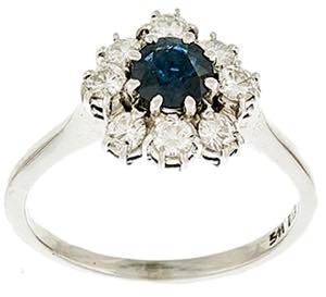 Gemmed Necklaces Sapphire brilliant ring ... 