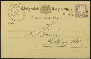 Bavaria Cancellation \small postal agency ... 