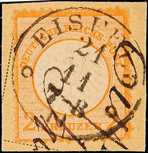 German Reich 2 Kr. Orange with T. And T. ... 