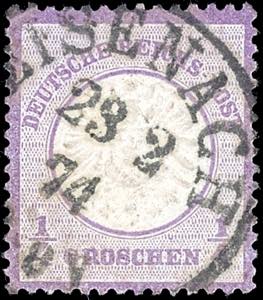 Deutsches Reich 1/4 Gr. violett, bekannter ... 