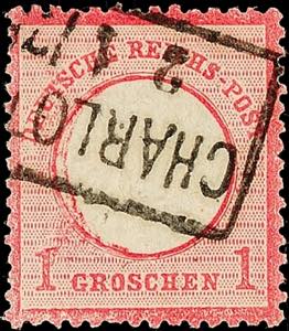 German Reich 1 Gr. Carmine with double ... 