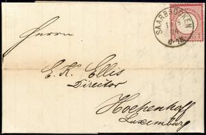 German Reich 1 Gr. Carmine on letter from ... 