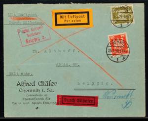 Airmail German Reich 1927, airmail-express ... 