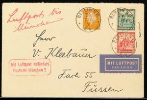 Airmail German Reich 1931, air mail letter ... 