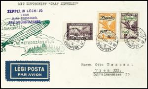 Zeppelin Mail 1931, fligth with landing to ... 