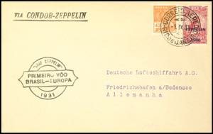 Zeppelin Mail 1931, 1. South America flight, ... 