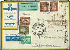 Zeppelin Mail 1932, 7. South America flight, ... 