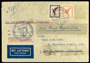 Zeppelinpost nach Sieger 1933, 1. SAF, ... 