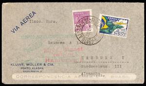 Zeppelin Mail 1933, 7. SAF, Brazilian post, ... 
