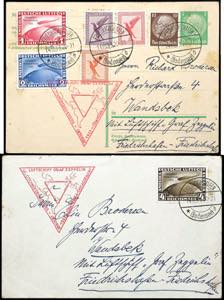 Zeppelin Mail 1933, Chicago travel, handing ... 
