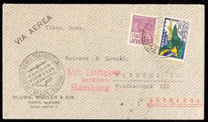 Zeppelin Mail 1934, 1. SAF, Brazilian post, ... 