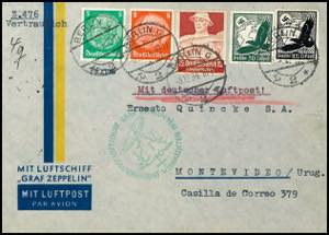Zeppelin Mail 1934, Christmas trip, ... 