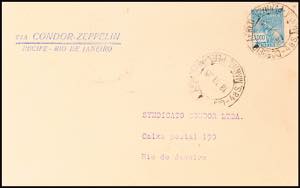 Zeppelin Mail 1935, 7. SAF, Brazilian post, ... 