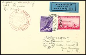 Zeppelin Mail 1936, 1. North America flight, ... 