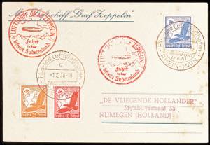 Zeppelin Mail 1938, Sudeten territory-trip ... 