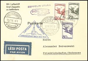 Zeppelinpost - Vertragsstaaten Ungarn: 1931, ... 