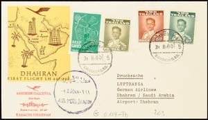 Luftpost nach 1945 1960 Thailand, Lufthansa ... 