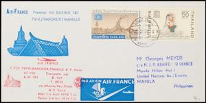 Airmail after 1945 THAILAND 1974, AIR FRANCE ... 