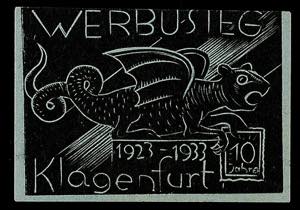Vignettes 1933 Klagenfurt, WERBUSIEG 10 ... 