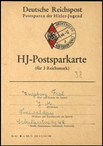 Misc Propaganda Material 1938, HJ postal ... 