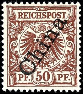 Deutsche Post in China 3 Pfennig bis 50 ... 