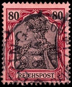 Deutsche Post in China 80 Pfennig Germania ... 