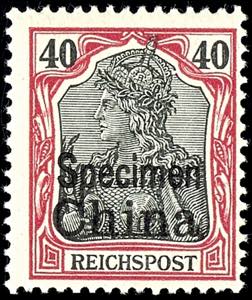 China 40 Pfg Reichspost, with overprint ... 