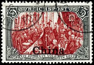 China 5 Mark Reichspost in type III, ... 