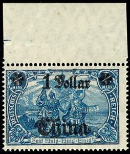 China 2 Mark German Reich with overprint\ ... 