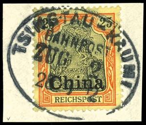 Deutsche Post in China Stempel 10 Pfennig ... 