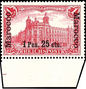 Deutsche Post in Marokko 1 Mark Reichspost ... 