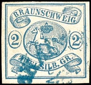 Brunswick 2 silver penny Prussian blue, ... 