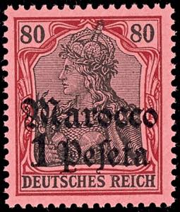Morocco 80 penny German Reich with ... 