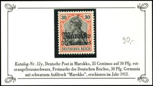 Deutsche Post in Marokko 35 Centimos auf 30 ... 