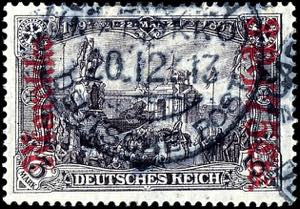 Morocco 3 Mark German Reich with overprint ... 