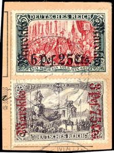 Deutsche Post in Marokko 3 Pes. 75 Cts. auf ... 