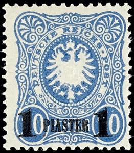 Turkey 1 piastre on 20 penny, reprint, in ... 