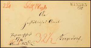 Hanover - Pre-stamp Mail 1828 (approximate. ... 