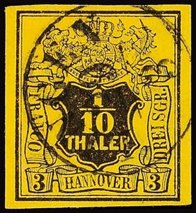 Hanover 1 / 10 Th. On yellow, having bright ... 