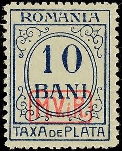 Rumänien Portomarken 10 B. mit Wz., ... 
