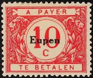 Postage 10 C carmine with not registered ... 