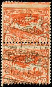 Oberschlesien 10 Pfg. Postal stamp in the ... 