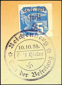 Reichenberg 5 H newspaper stamp cobalt in ... 