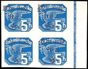 Maffersdorf 5 cobalt newspaper stamp with ... 