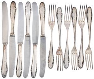 Silverware Set composed of six dining forks ... 