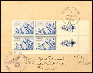France 1943, post paid fieldpost letter of a ... 